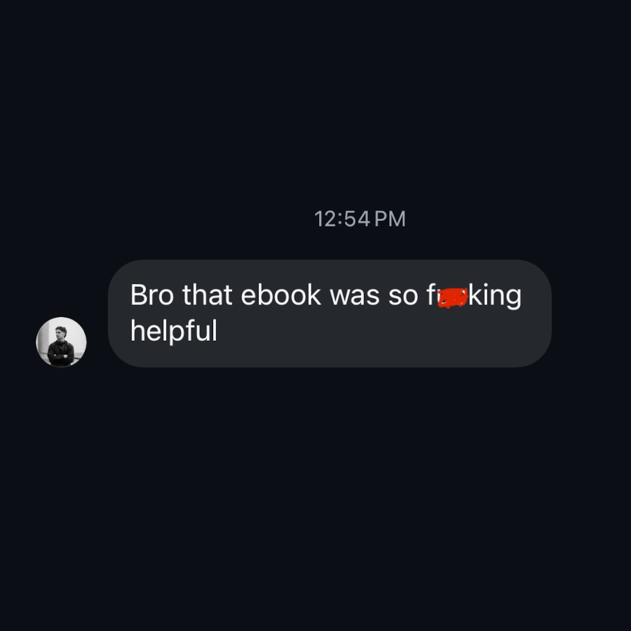 Customer testimonial screenshot 1